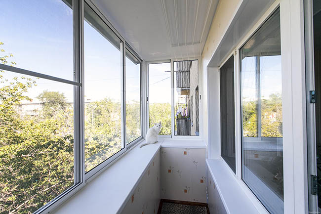 Остекление балкона алюминиевыми конструкциями Протвино