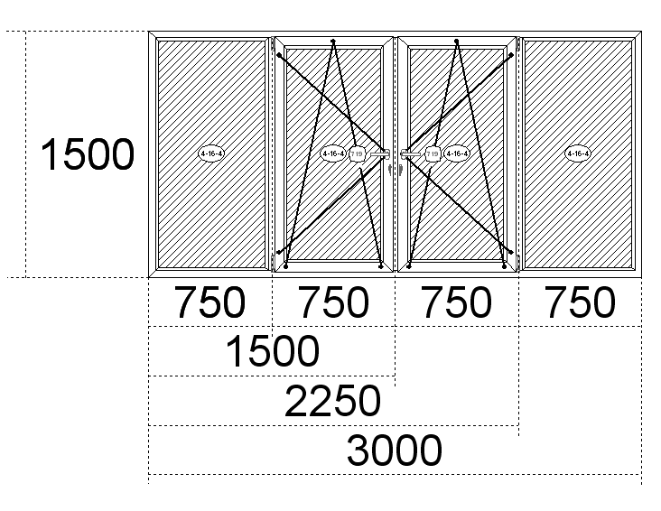 Стандартные окна ПВХ: размеры - высота и ширина Протвино